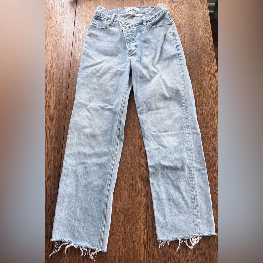 Abercrombie and Fitch the 90s straight ultra high denim rise jeans 24 OOR